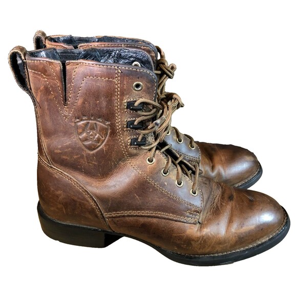 Ariat Heritage Lacer Western Roper Boots  Leather mens Size 6B 33525 - Picture 1 of 14